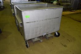 Aprox. 47-1/2" L x 34-1/4" W x 32" Deep S/S Totes on Casters (Tag #1151436)