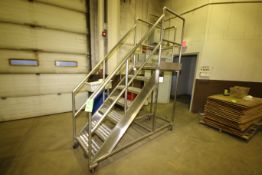 Portable S/S Stair Platform with Handrail and Safety Rails