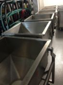 3' L x 3' W x 2-1/2' H Portable S/S Totes with Conical Bottoms (LOCATED IN FREMONT, MI)