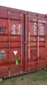 20' Steel Container, Double Door, CSC Safety Approval F/BV/3343/92, S/N 26-6188-3, Max Gross