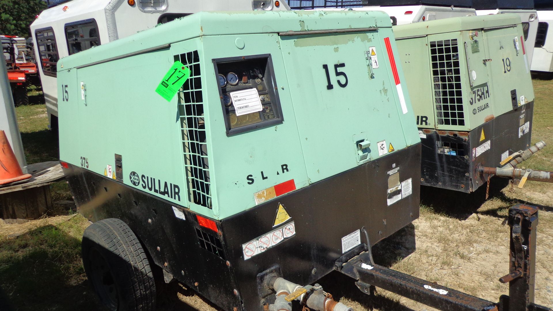 Sullair Portable Compressor, Model 375 CAT EXP, S/N CS-015 / 200809030082, Rated 375 CFM @100