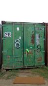 20' Steel Container, Double Door,  CSC Safety Approval F/BV/665/81, Identification No HDW81-