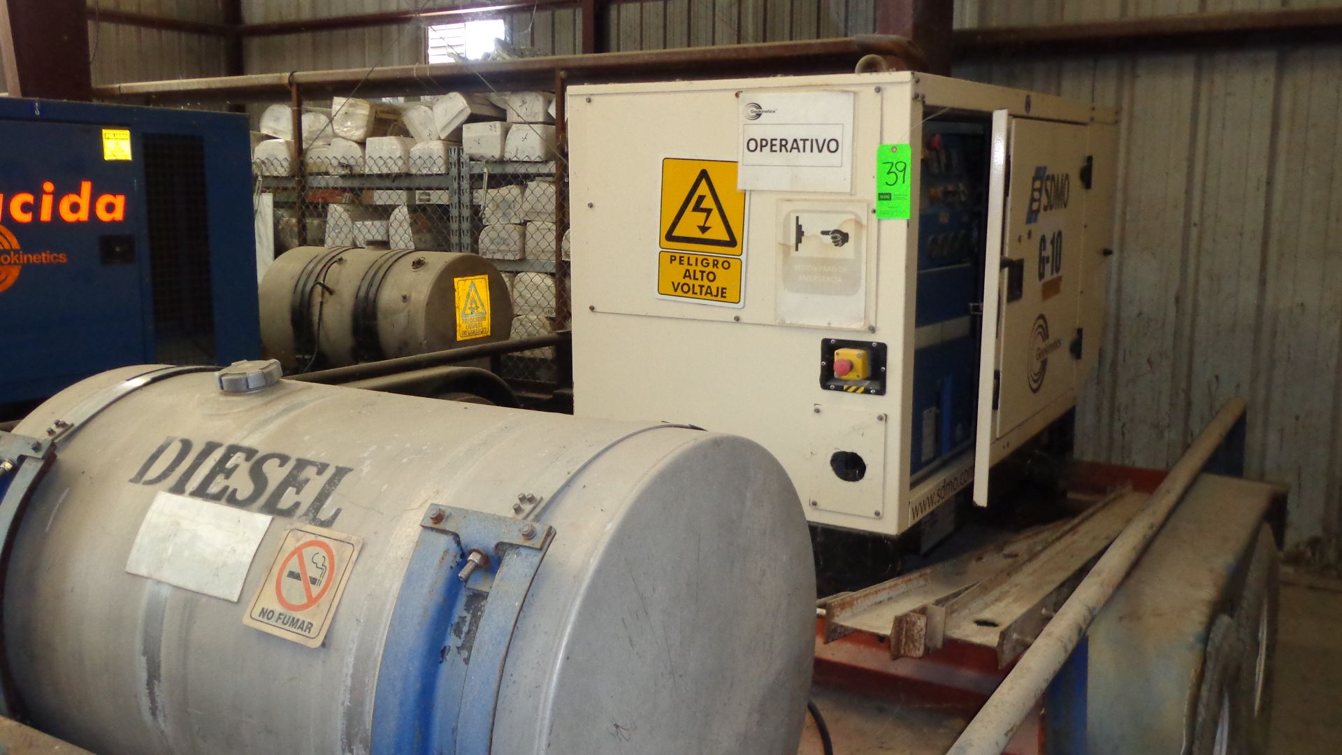 2007 SDMO Type J40U Generator with John Deere Diesel Engine, S/N J40U07026659, 1800 RPM, 50 KVA,