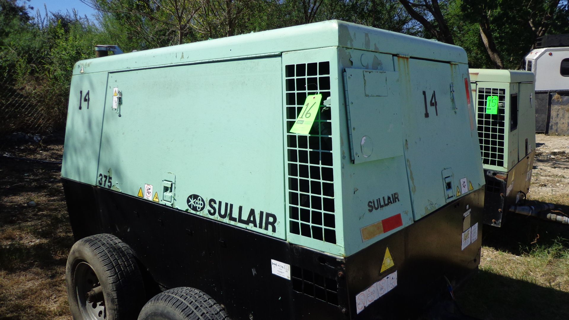 Sullair Portable Compressor, Model 375 CAT EXP, S/N CS-014 / 200809030078, rated Cap 375 CFM @ 100