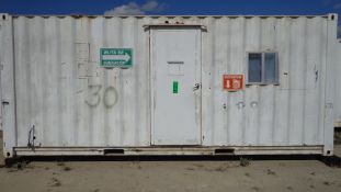 20' Steel Container, Double Door, CSC Safety Approval F / BC / 1001 / 90, S/N CFBU-100383-0, Used as