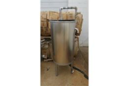 S/S HOLDING TANK APPROX 60 GALLON 24X48 CONE BOTTOM (LOCATED IN ILLINOIS)***LDP***