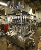MRM 24-Head Rotary S/S Pressure Filler, S/N 3715, Previously Set-Up to Run 8 oz. Bottles with Some