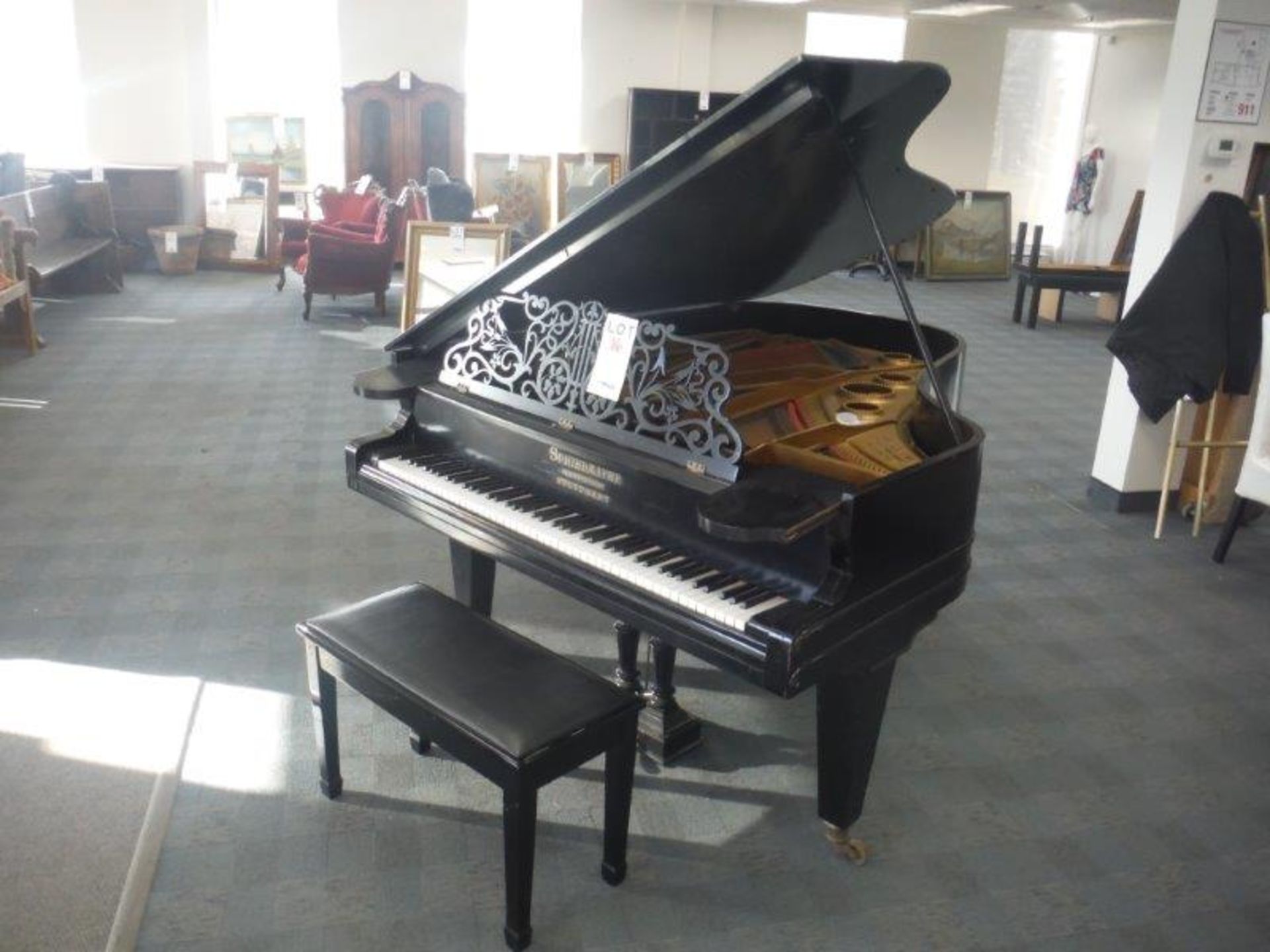 BABY GRAND PIANO, SCHIEDMAYER (GERMANY) STUTTGART, c/w stool