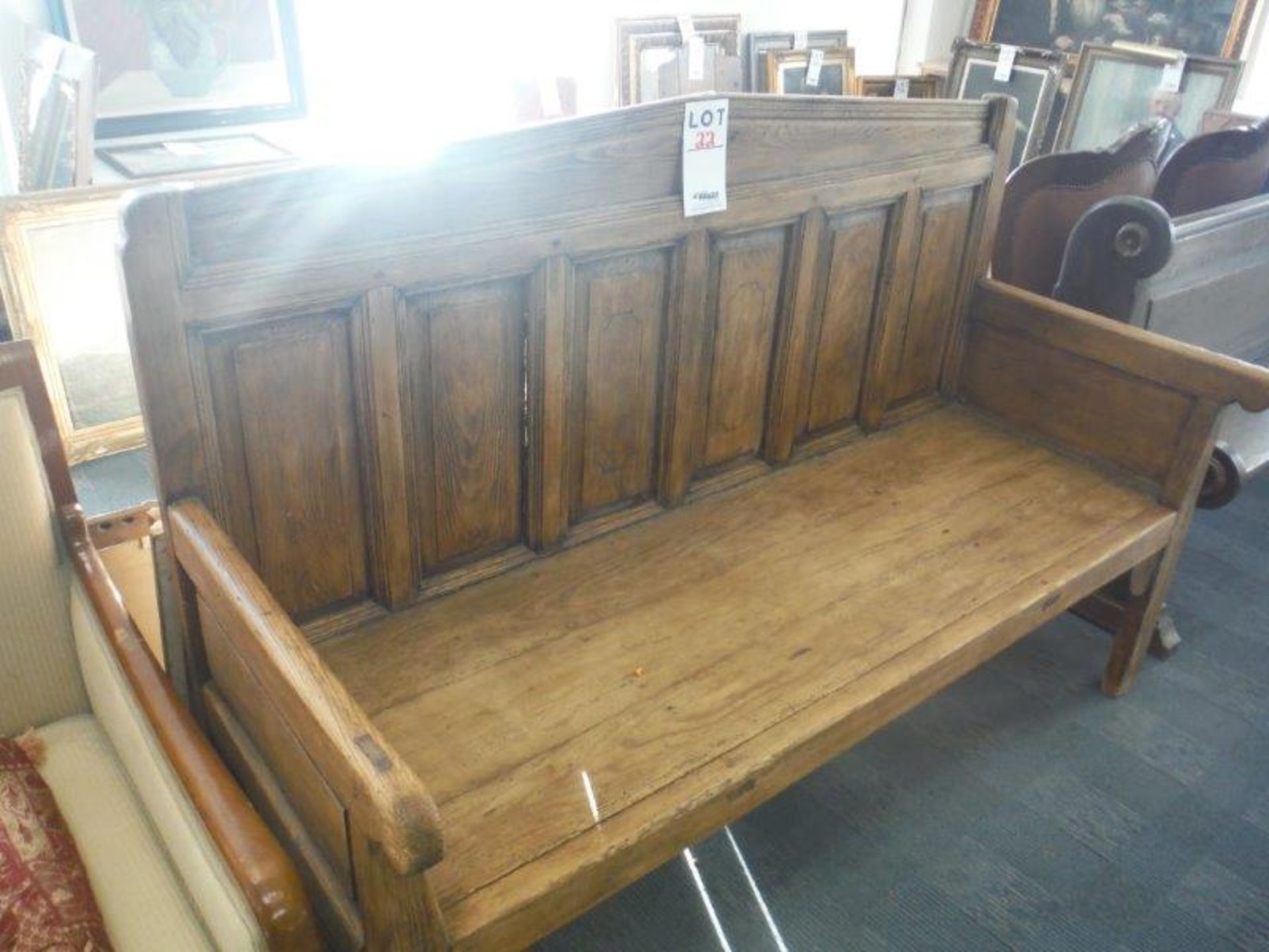 WOOD CHURCH BENCH - Image 2 of 2