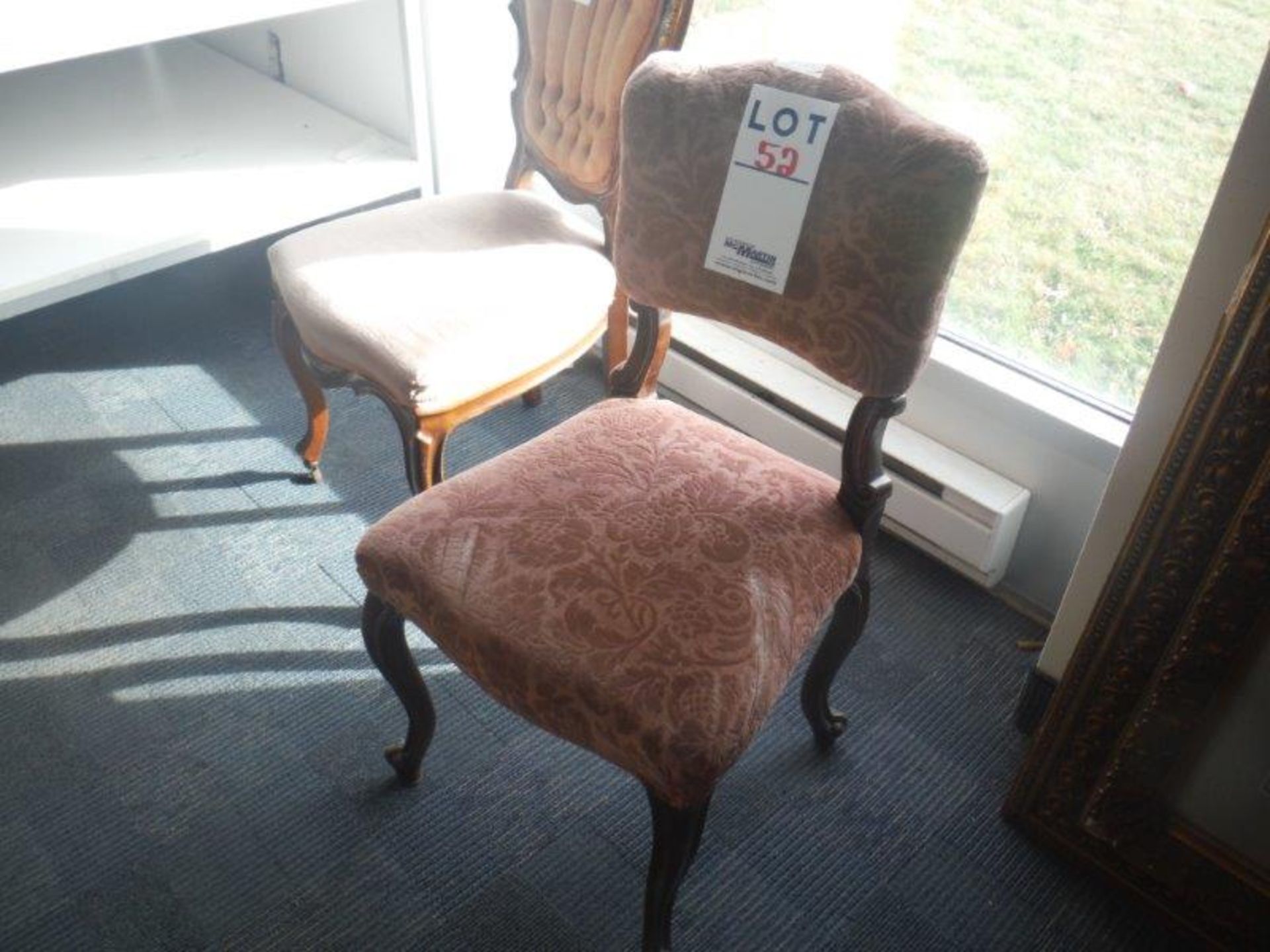 SIDE CHAIR PINK UPHOLSTERY