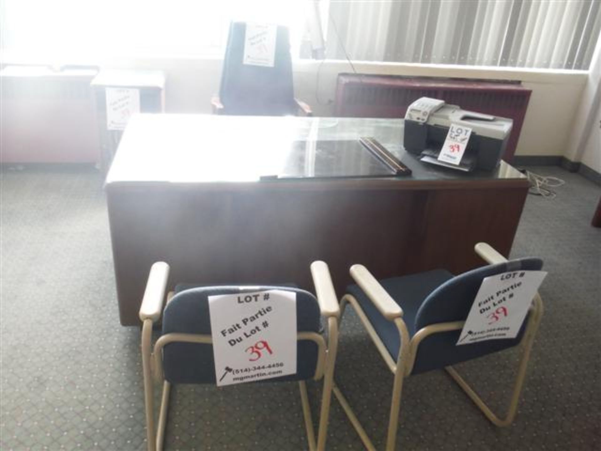 ASST'D DESKS, CHAIRS, SHREADER, ETC.Sold as a lot