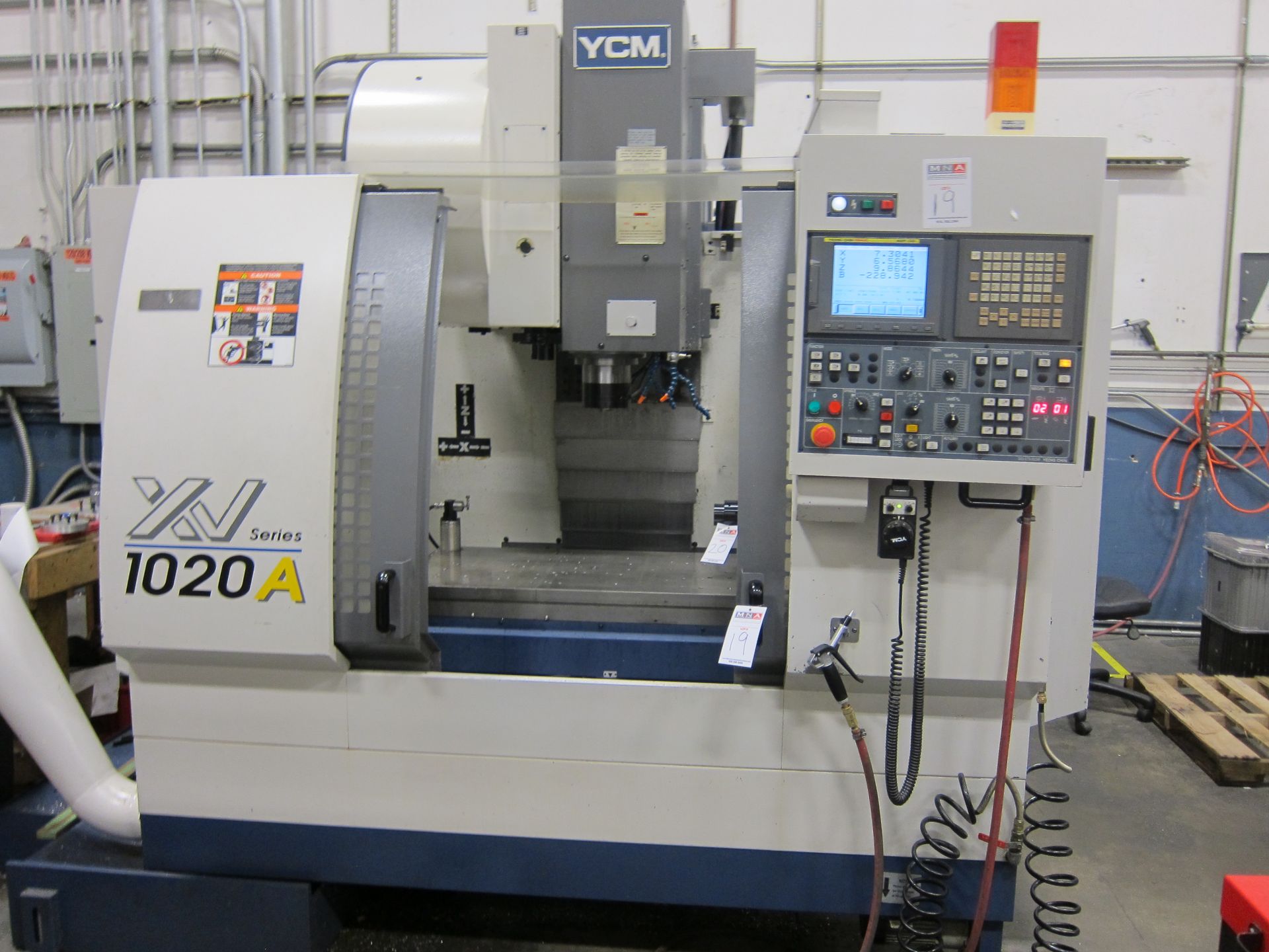 YCM-XV-1020A CNC VERTICAL MACHINING CENTER, 40''X20''X21'' TRAVELS, - Image 2 of 9