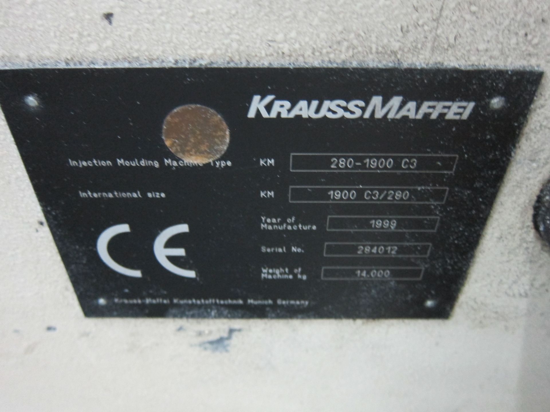308 Ton 33.6 Oz Kraus Maffei Model KM-280-1900C3,
High Speed Injection withAccumulators with - Image 3 of 13