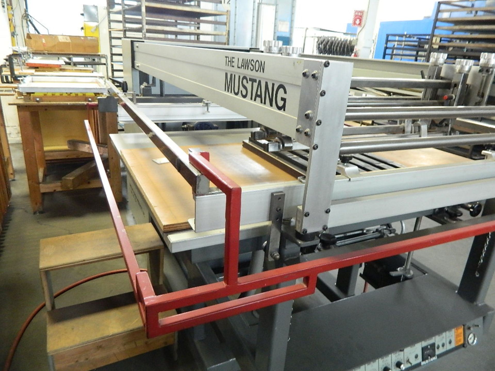 Lawson Mustang Flat Bed Silkscreen Printing Press Mdl 3040, 320"x40" Max Print Area, 18" Min. - Image 3 of 5