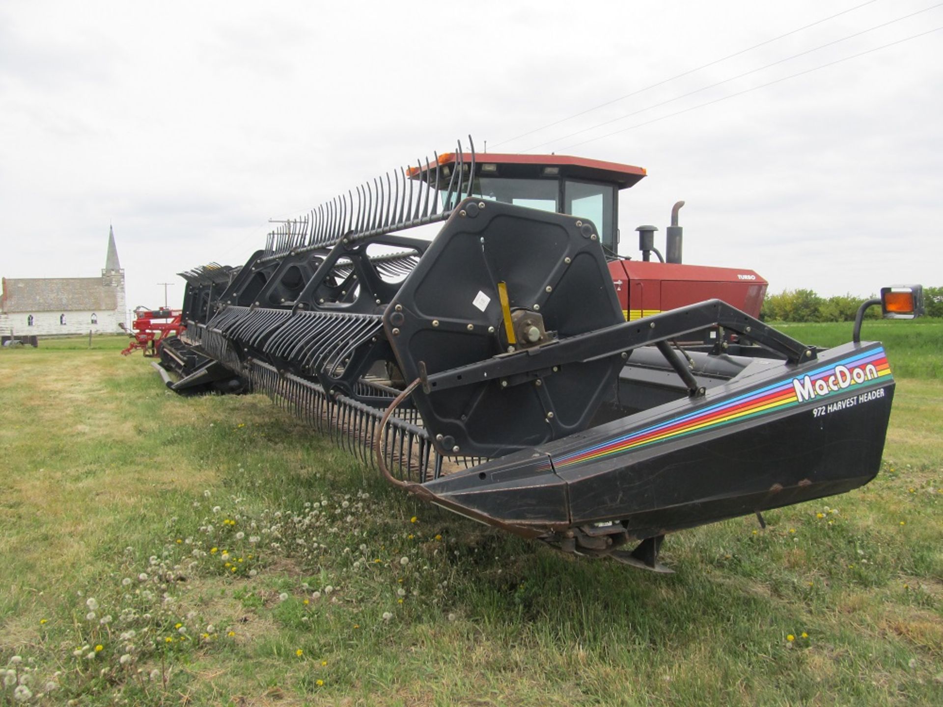 PRAIRIE STAR 4900 SP SWATHER & MACDON 972 DRAPER HEADER; 1870 Hours, 30 Feet, Pick-up Reel, New