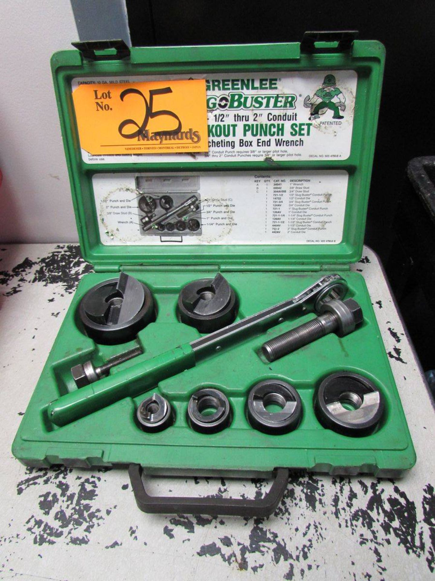 GREENLEE 7238SB SLUG-O-BUSTER KNOCKOUT PUNCH SET