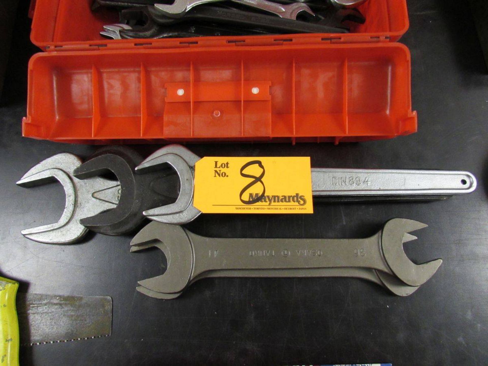 LOT OF (5) LARGE METRIC WRENCHES