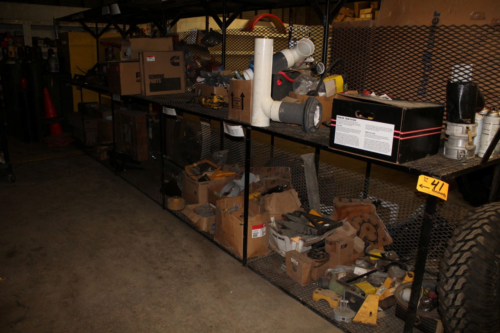 Assorted Spare Parts on Shelving
