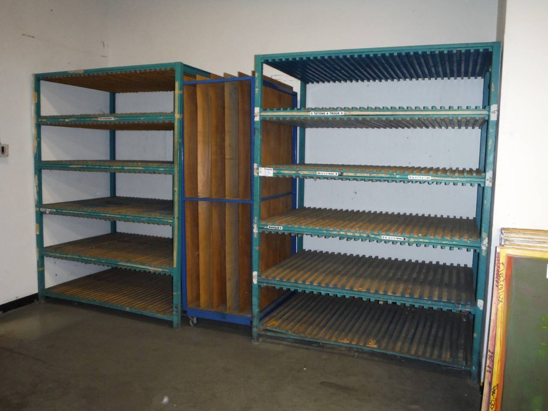 (3) Silk Screen Frame Storage Racks