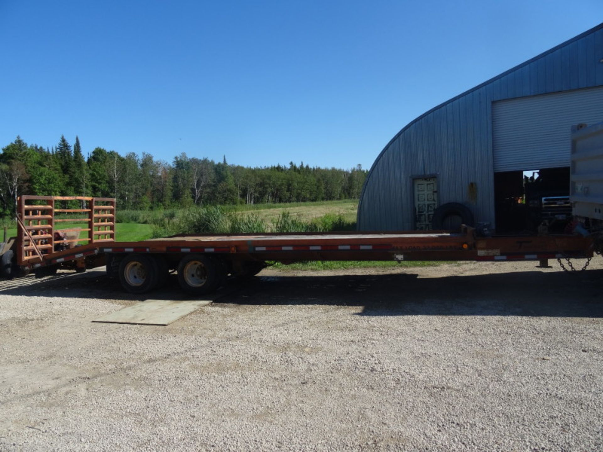 98 Trail Boss Tandem 21' 8 1/2 Equipment Trailer Pintle Hitch Hyd Ramps Spring Susp Safety S#