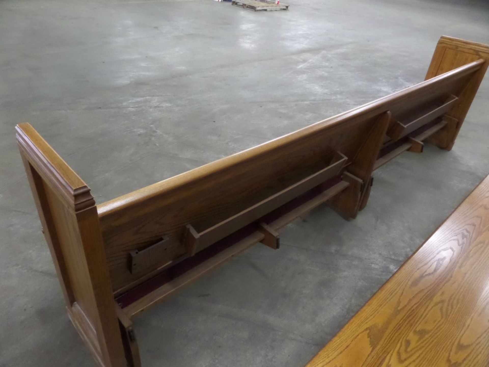 Oak Church Pew 10' Seating Bench #1 - Image 2 of 2