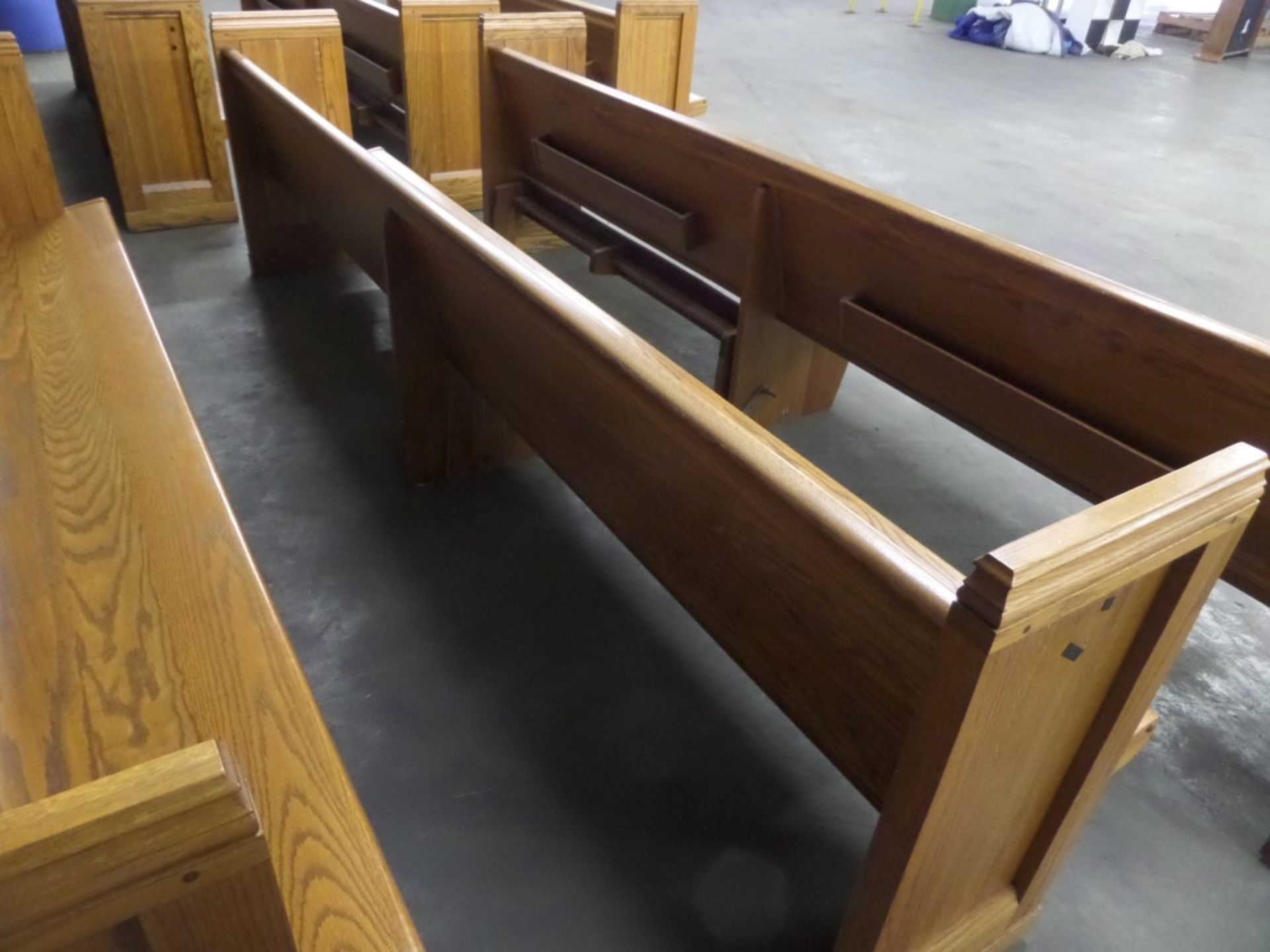 Oak Church Pew 10' Seating Bench #6 - Image 2 of 2