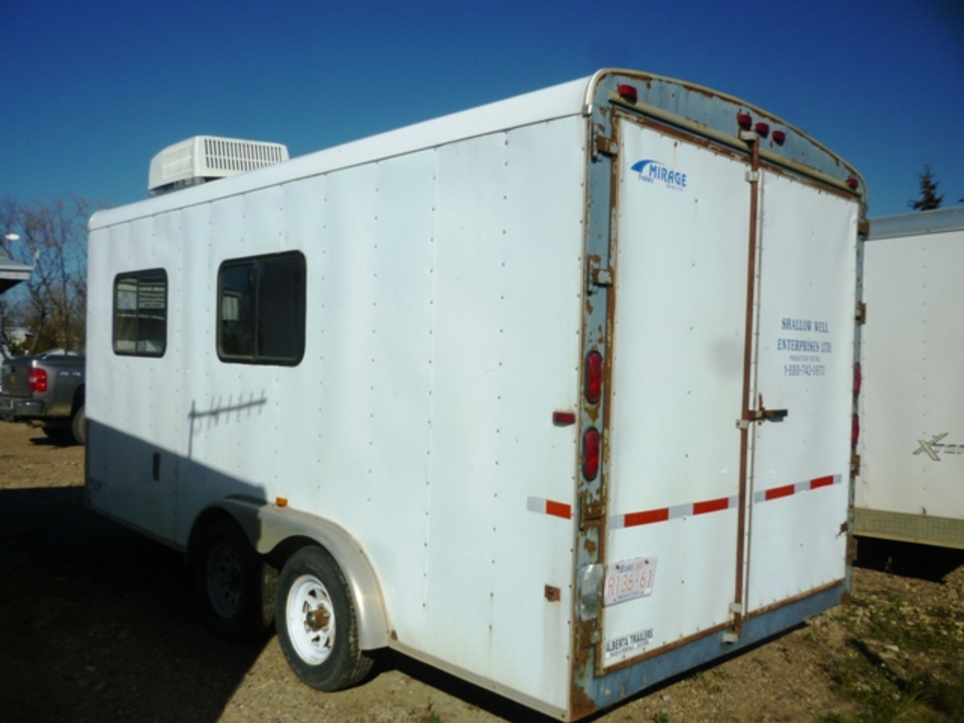 2004 MIRAGE 16'T/A ENCLOSED OFFICE TRAILER 2004 MIRAGE W/ AC,  4' STORAGE CRIB S/N - Image 2 of 3
