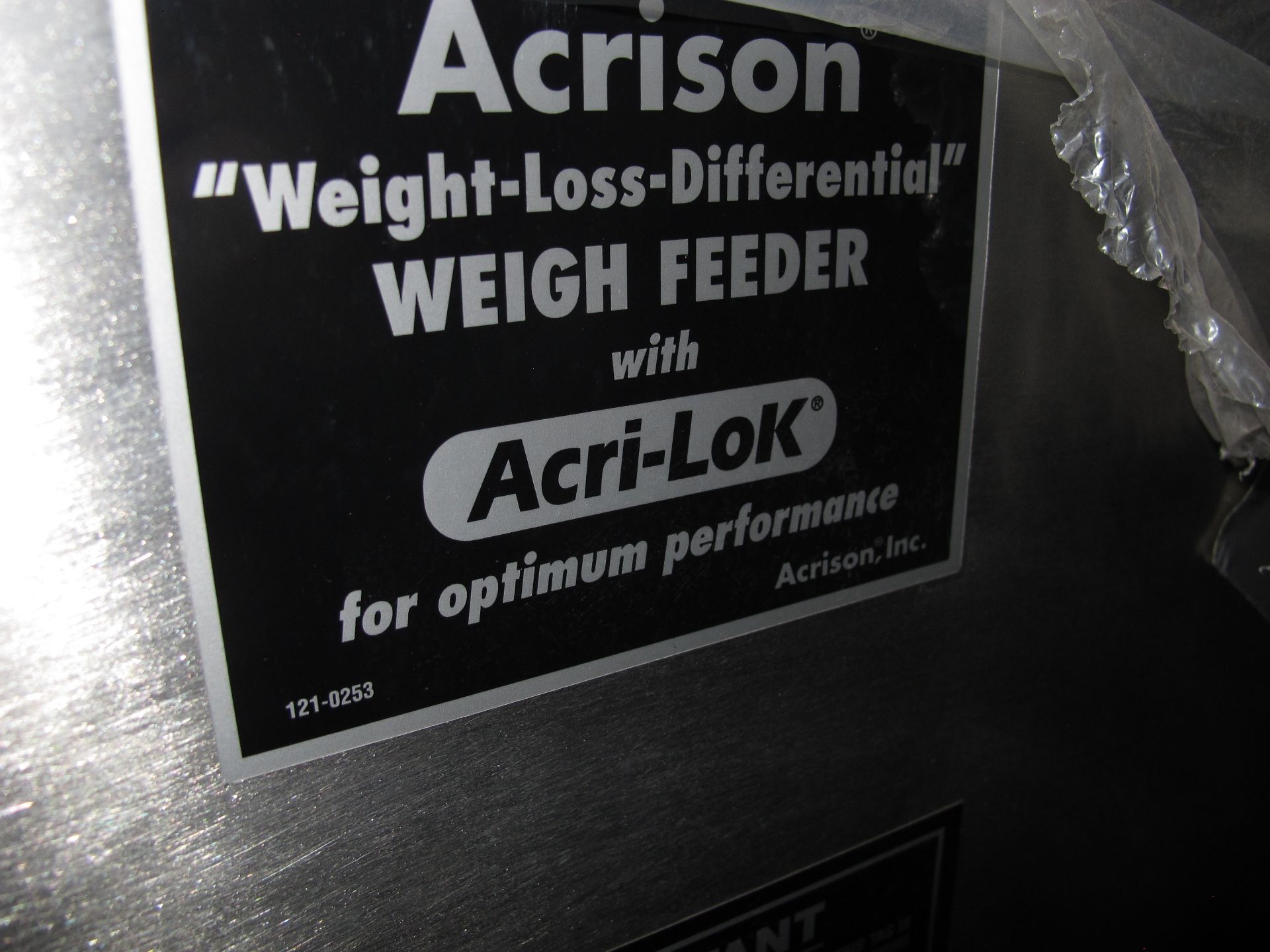 ACRISON GRAVIMETRIC WEIGH FEEDER/MIXER, MODEL 402-2500-450-105Z-GG, WITH ACRI-LOK, LOADING & - Image 2 of 4