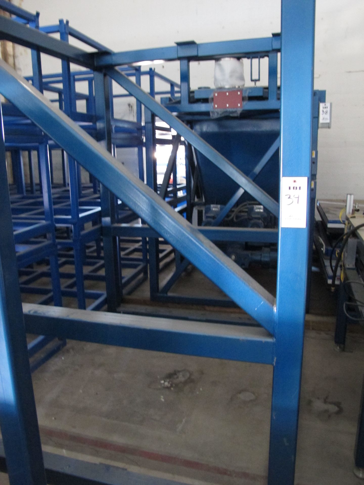 (19 PIECES) BLUE PAINTED STEEL SUPPORTS FOR MIXER SYSTEM, LOADING & HANDLING FEE: $800 - Image 2 of 2