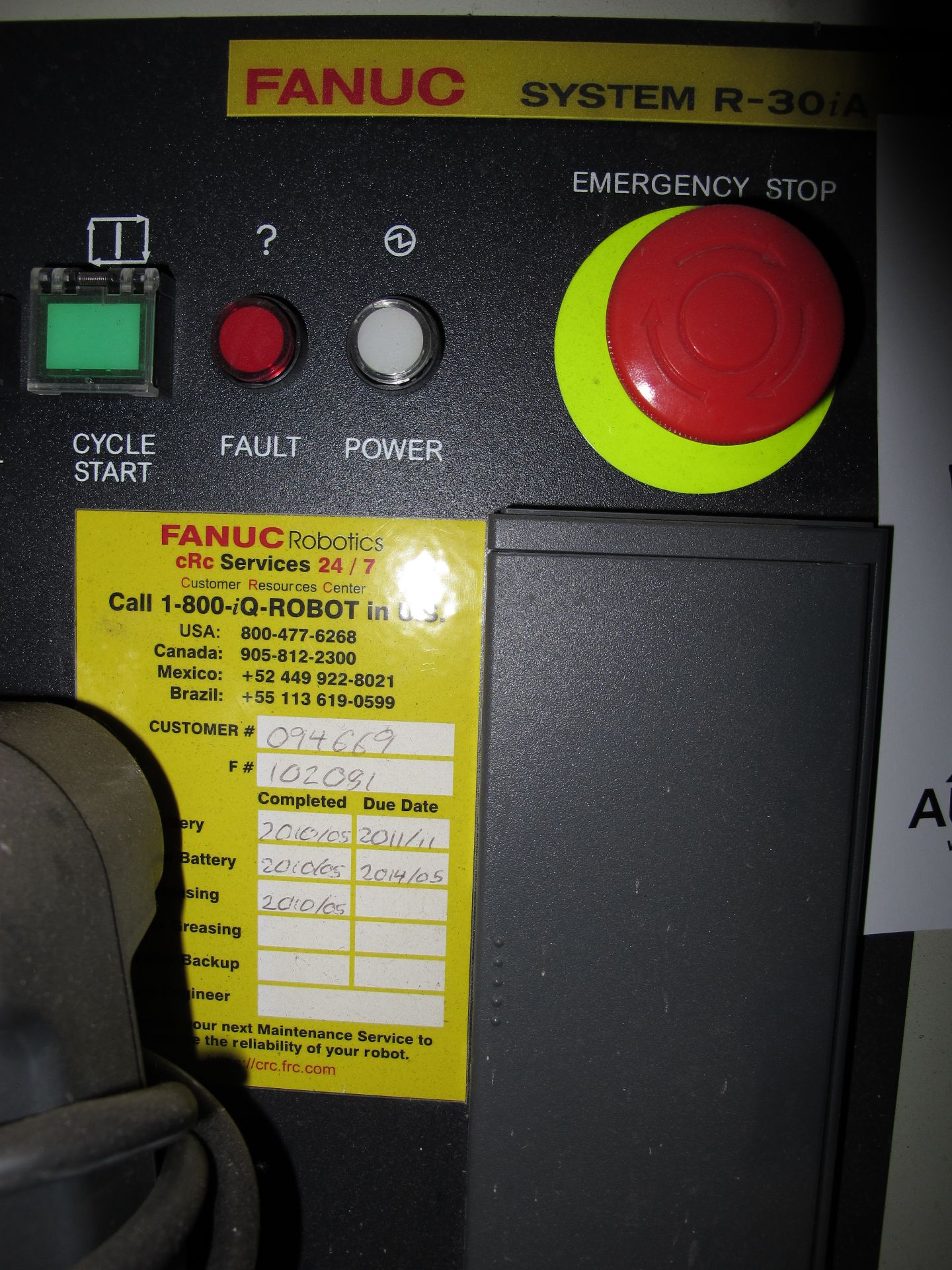 FANUC INDUSTRIAL JOINTED ARM ROBOT, MODEL M-900iA 350, TYPE A05B-1327-B501, MANUFACTURED MAY 2010 ( - Image 8 of 10