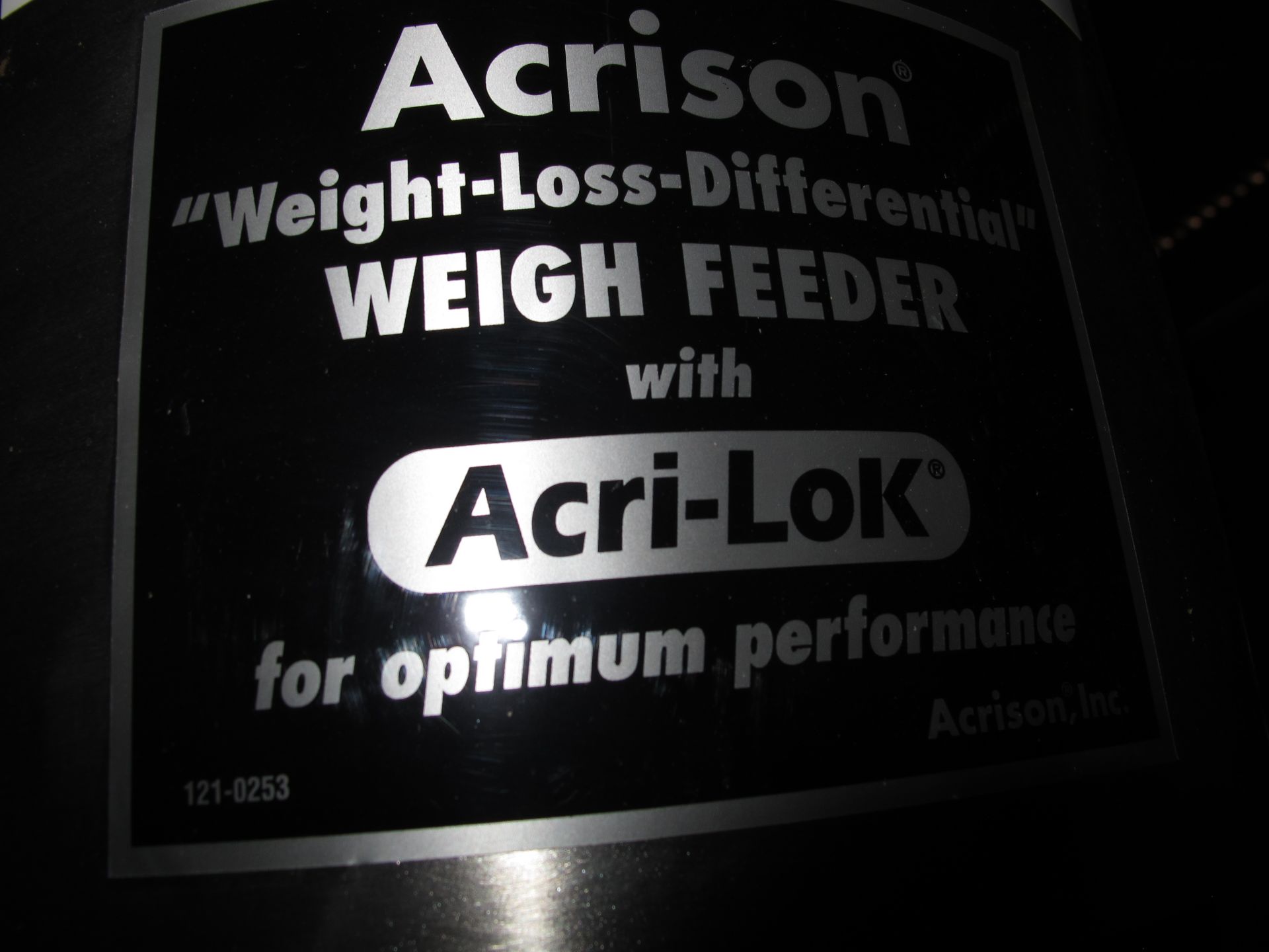 ACRISON GRAVIMETRIC WEIGH FEEDER/MIXER, MODEL 406L-60-60-PUMP, WITH ACRI-LOK, LOADING & HANDLING - Image 4 of 6