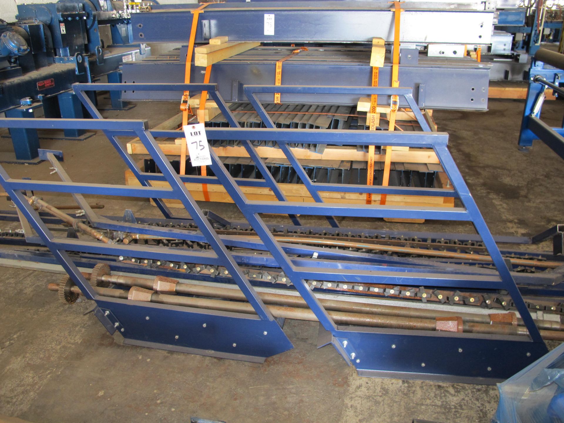 MEZZANINE STRUCTURE, STEEL DECK, ROUGHLY 40' X 40', STAIRS, HAND RAILS, PLATFORMS, ETC., LOADING & - Image 6 of 20