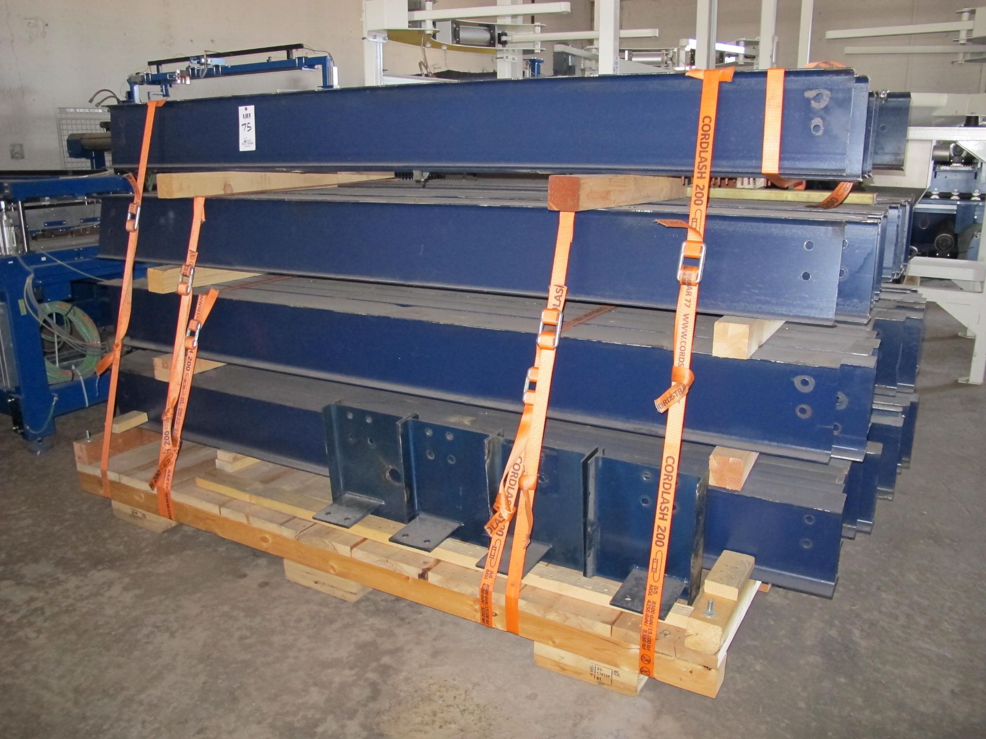 MEZZANINE STRUCTURE, STEEL DECK, ROUGHLY 40' X 40', STAIRS, HAND RAILS, PLATFORMS, ETC., LOADING &