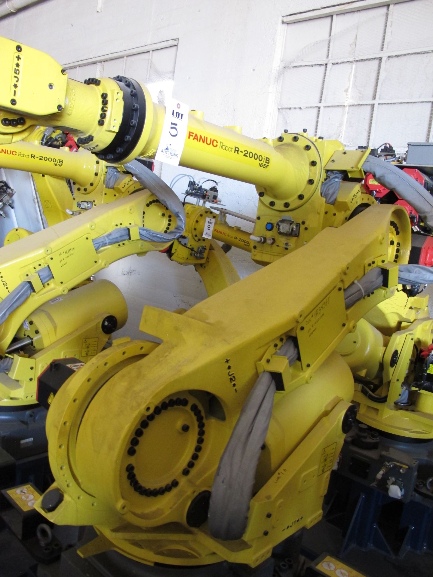 FANUC INDUSTRIAL JOINTED ARM ROBOT, MODEL R-2000iB 165F, TYPE A05B-1329-B201, MANUFACTURED MAY