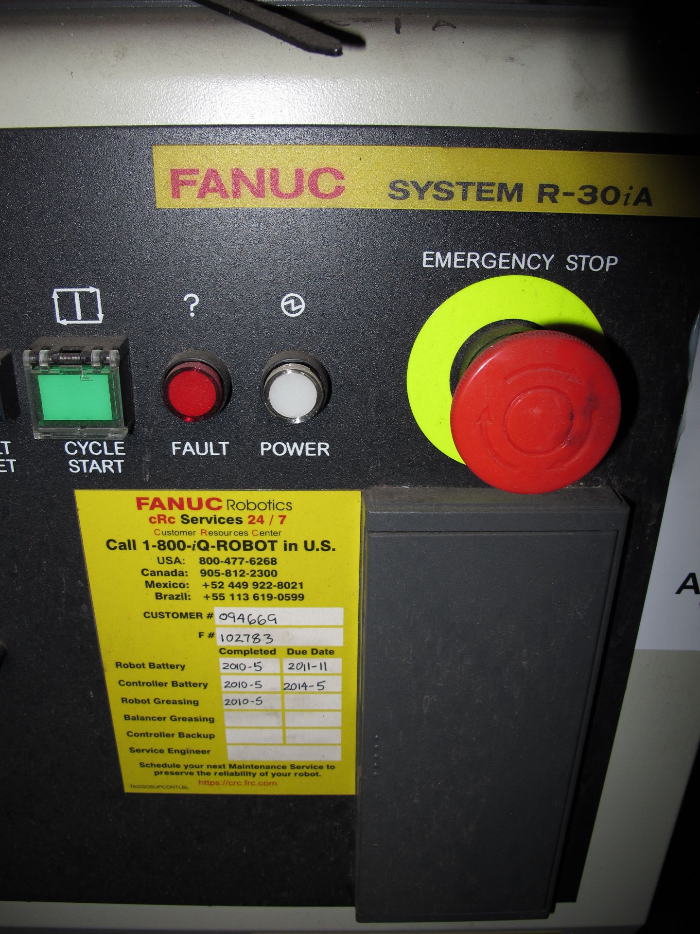 FANUC INDUSTRIAL JOINTED ARM ROBOT, MODEL R-2000iB 165F, TYPE A05B-1329-B201, MANUFACTURED MAY - Image 7 of 9