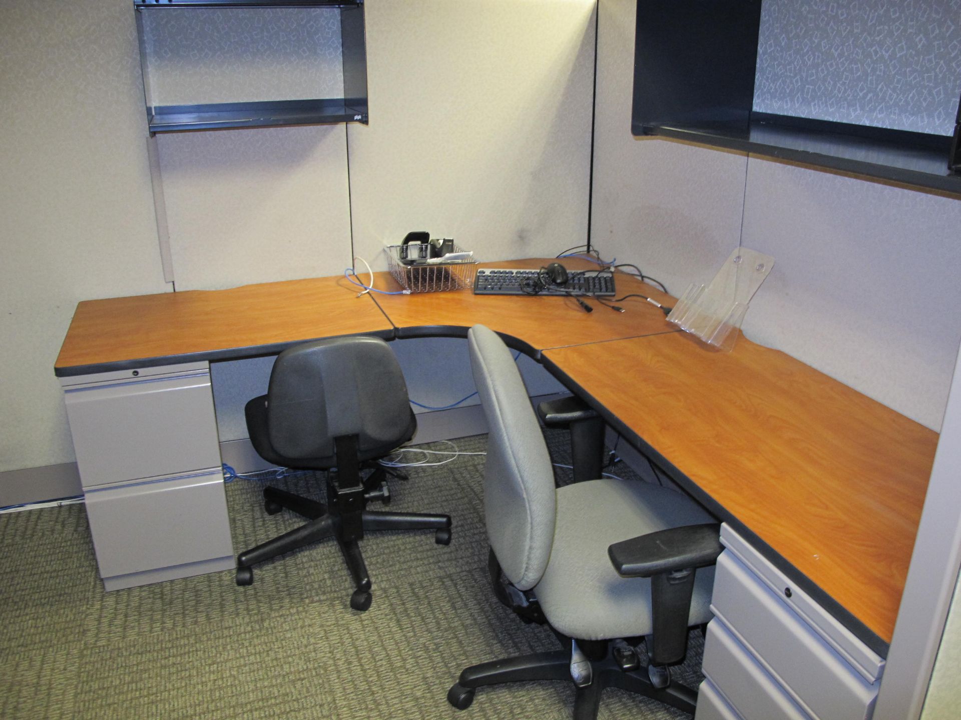 (9) Partitioned Cubicle Workstations (Including:  9 L-Shaped Desks, 8 Jr. Exec Chair, 17 Side - Image 10 of 11