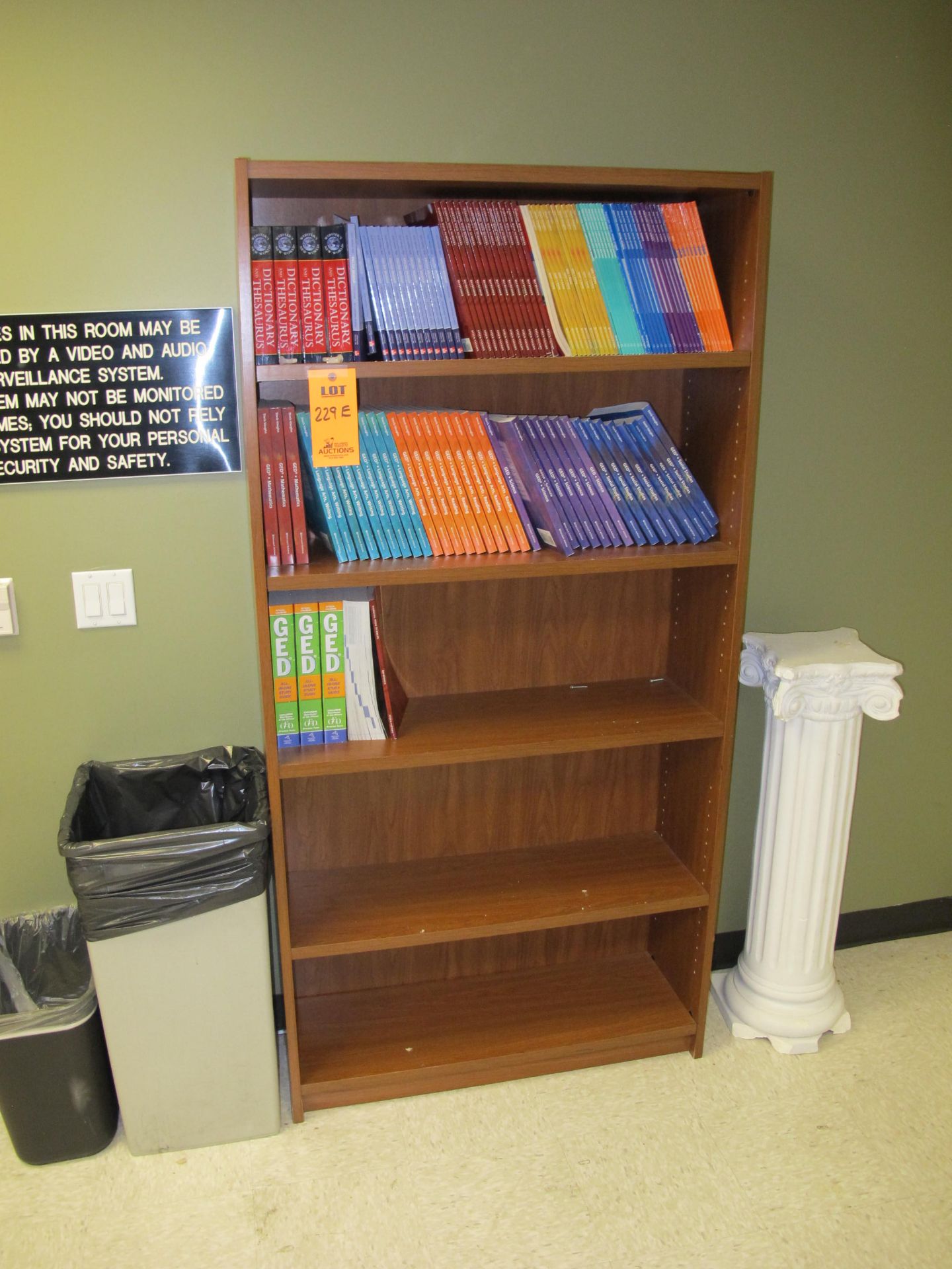 Teacher's Station including Desk with Organizers, Chair, Audio/Video Cabinet and Stool, 5-Shelf - Image 2 of 3