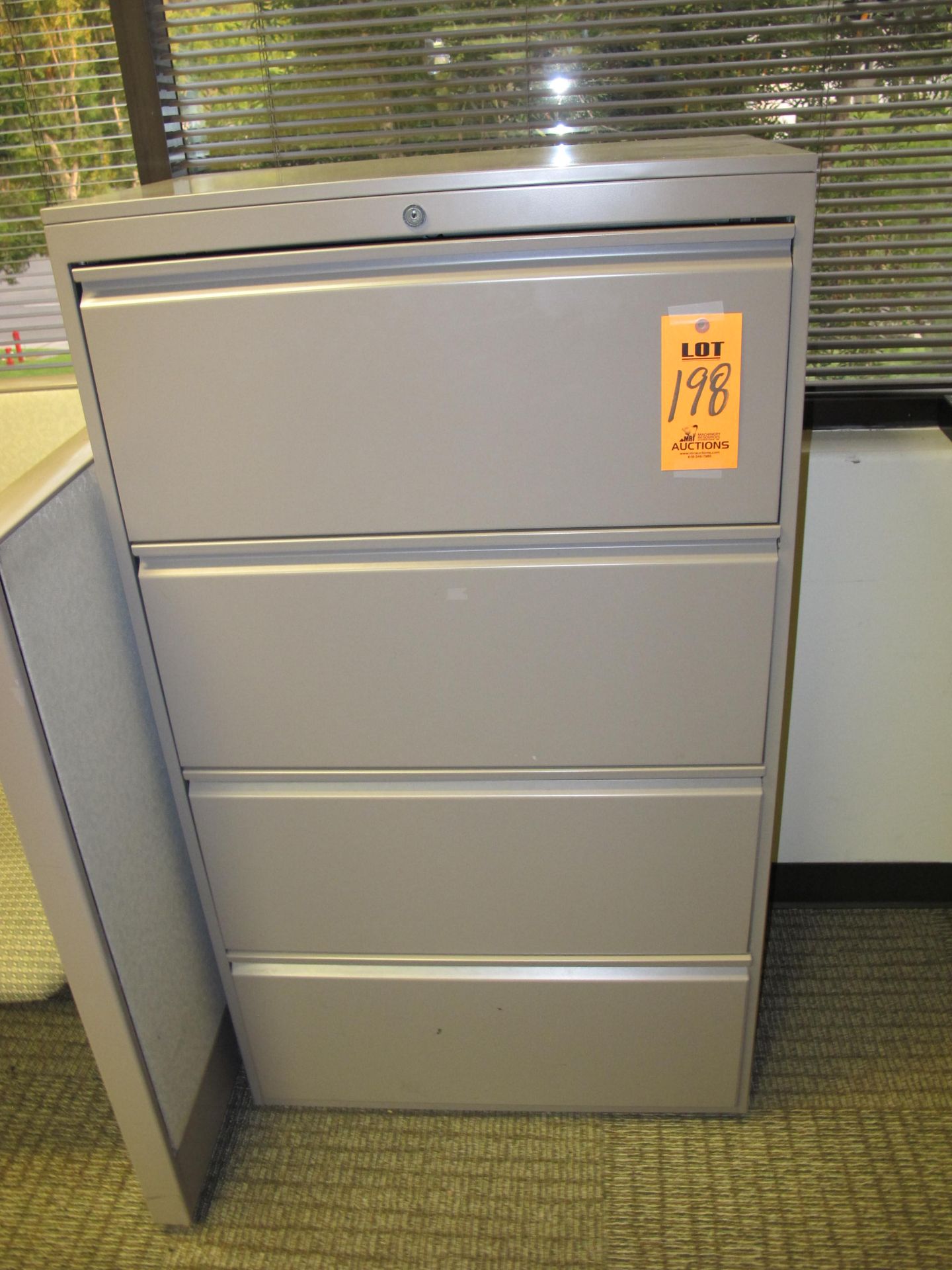 (2) Metal 4-Drawer Lateral File Cabinets