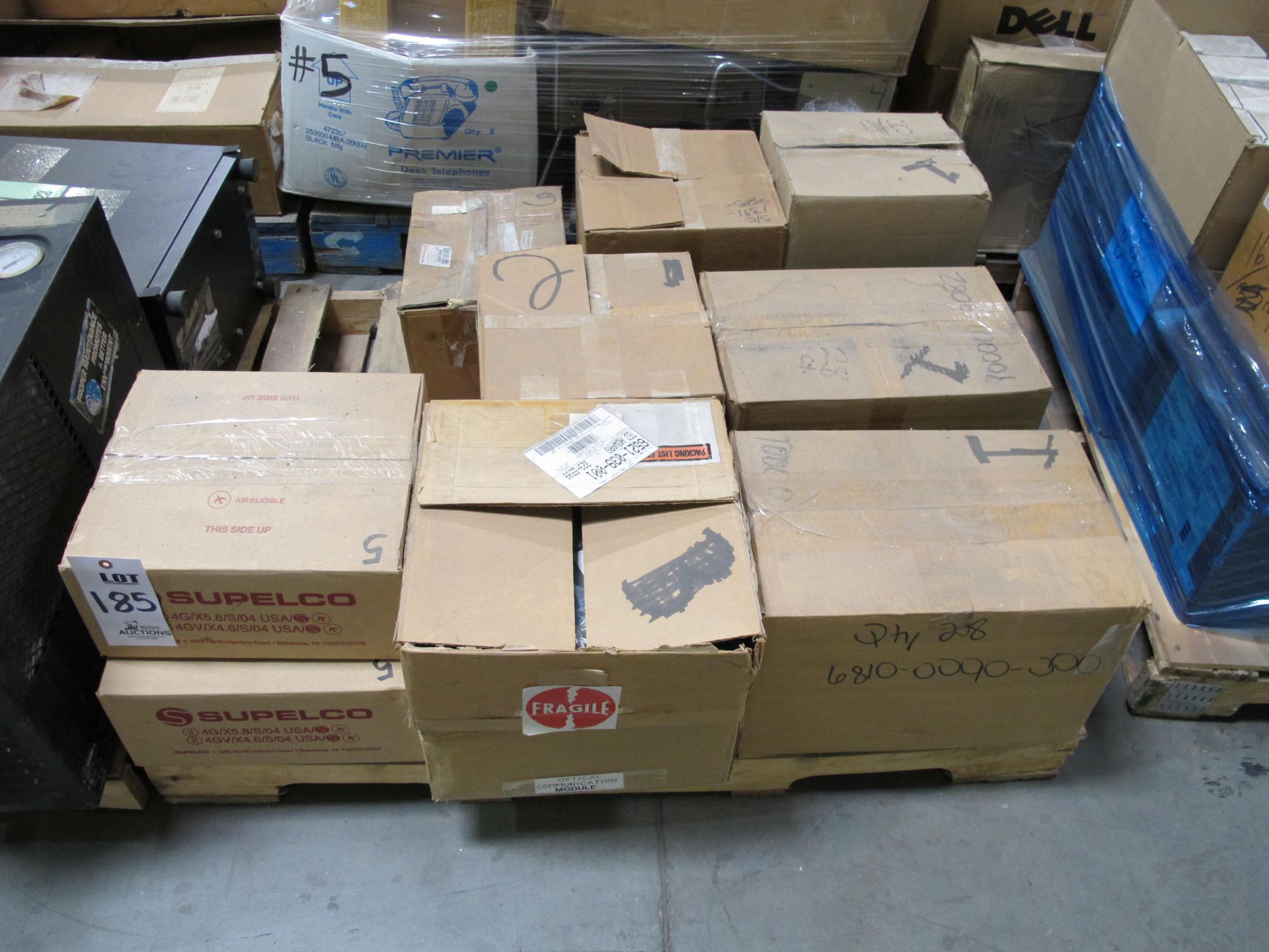 LOT TO INCLUDE: MISC. ELECTRICAL, OPTICAL COMMUNICATION MODULES, CHART PAPER