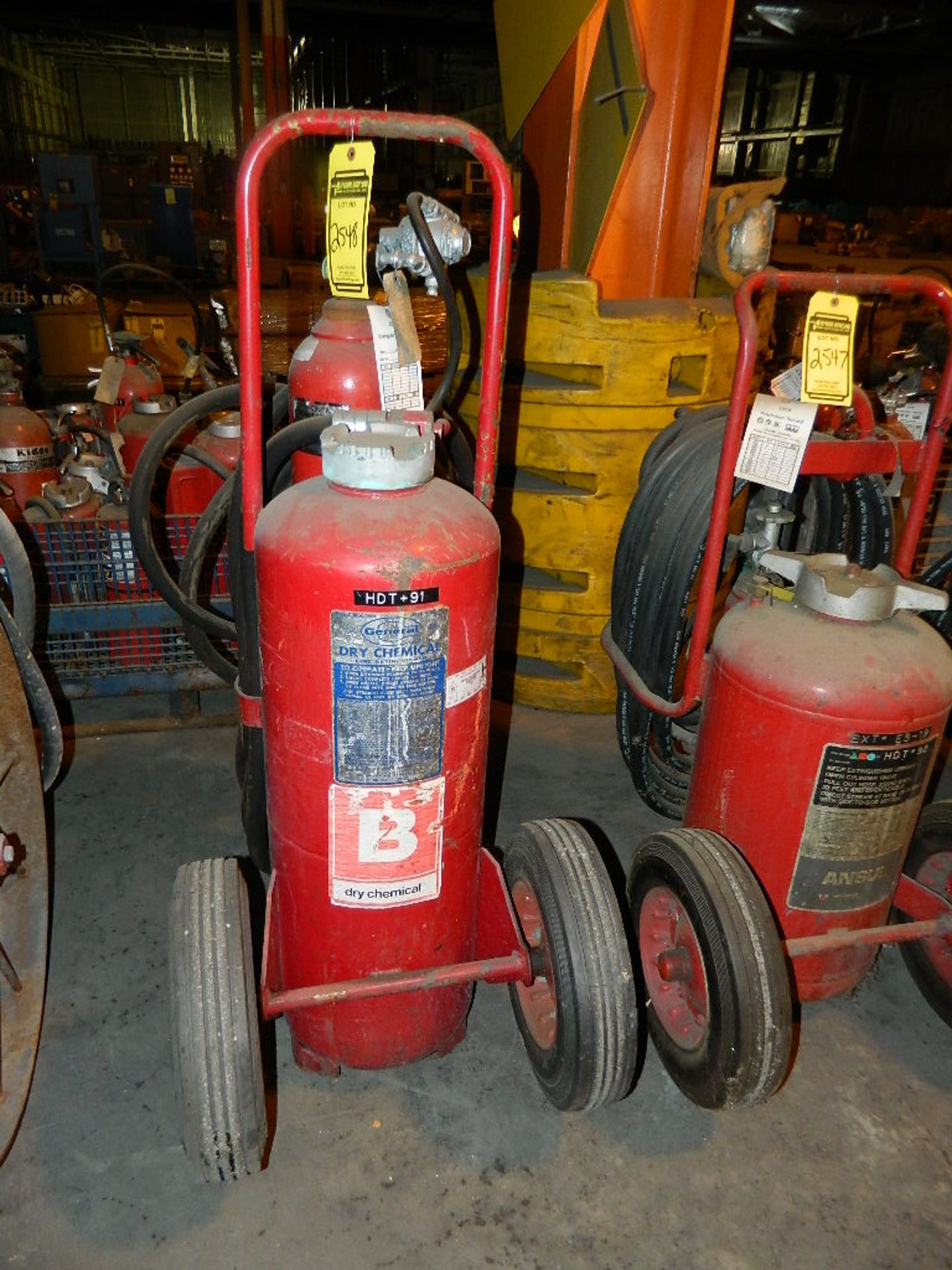 GENERAL DRY CHEMICAL FIRE EXTINGUISHER WITH CART & HOSE