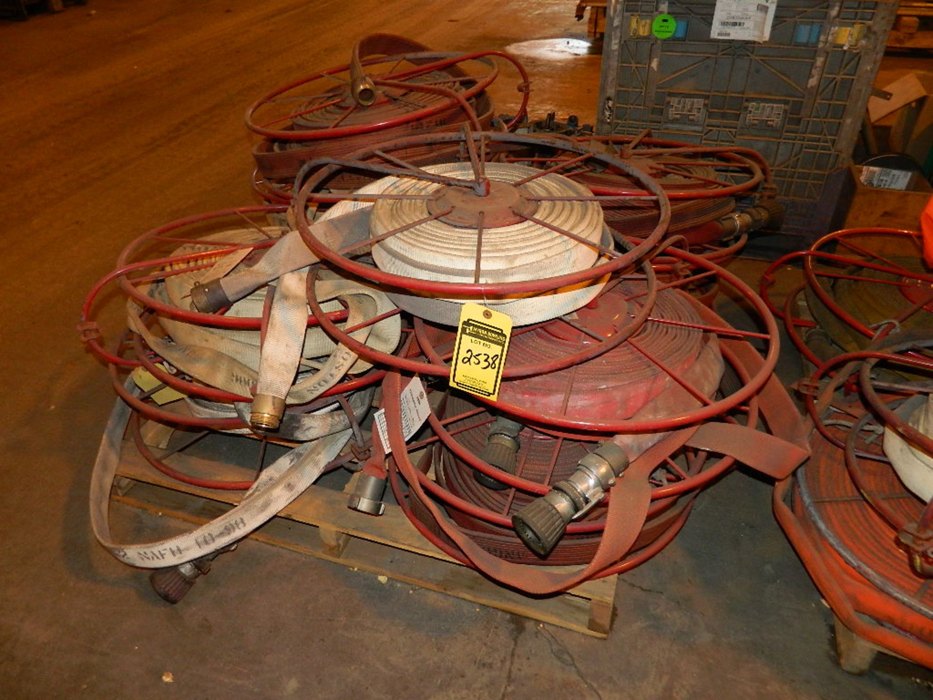 SKID OF FIRE HOSE & REELS