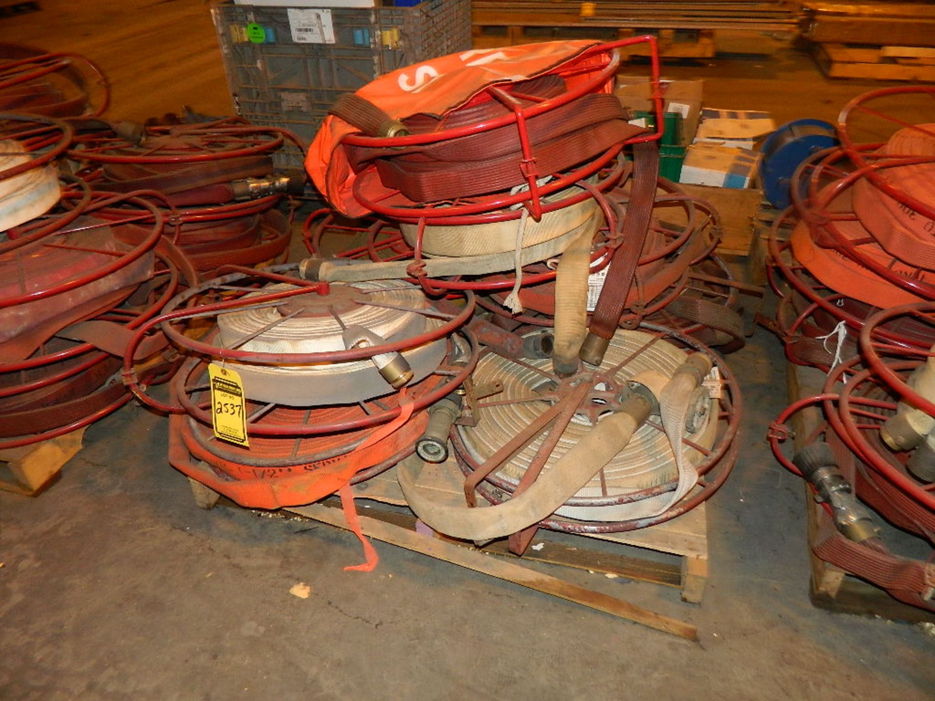 SKID OF FIRE HOSE & REELS