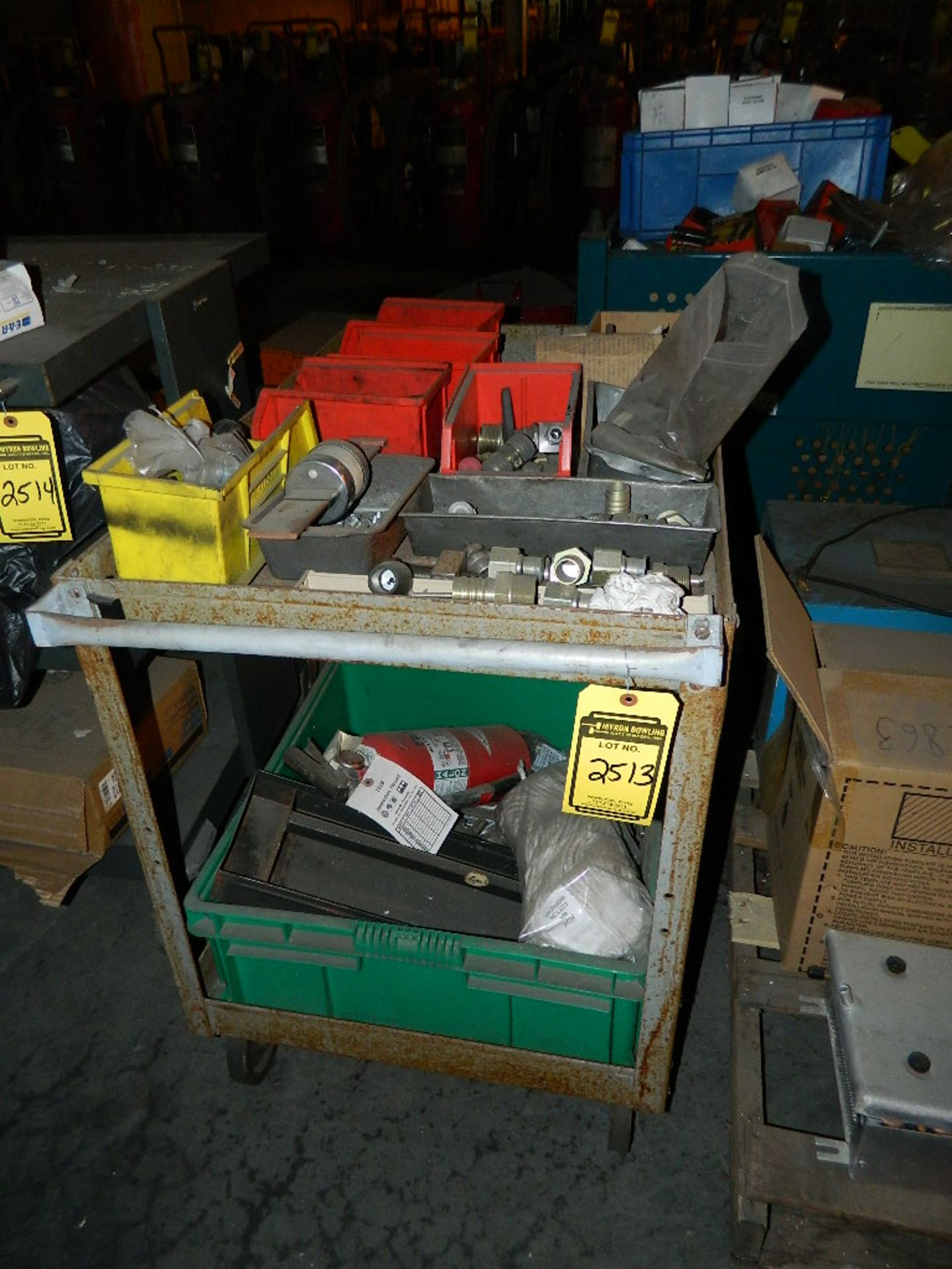 ROLLING CART OF MISC. PARTS