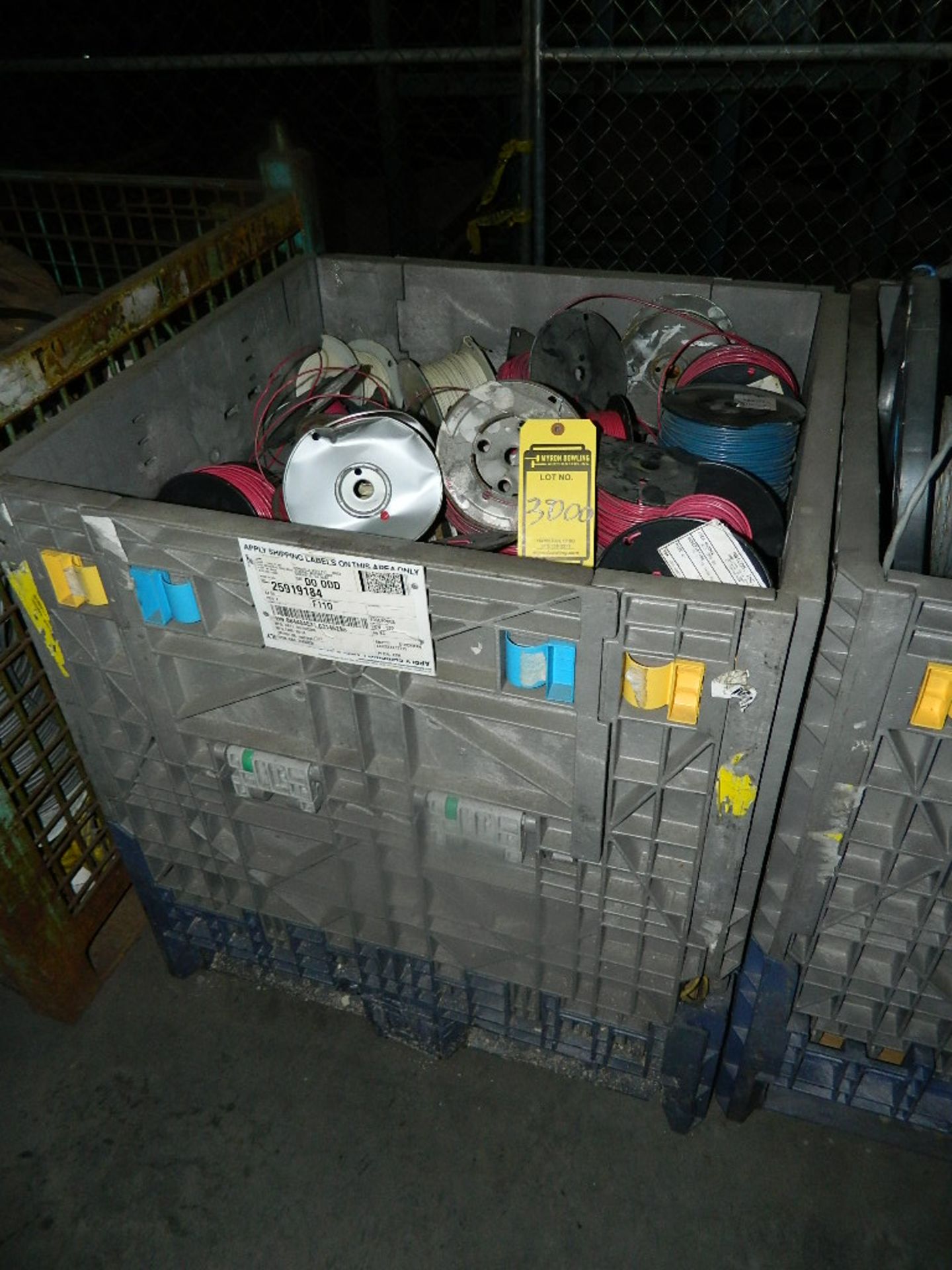 BIN OF ELECTRICAL WIRE