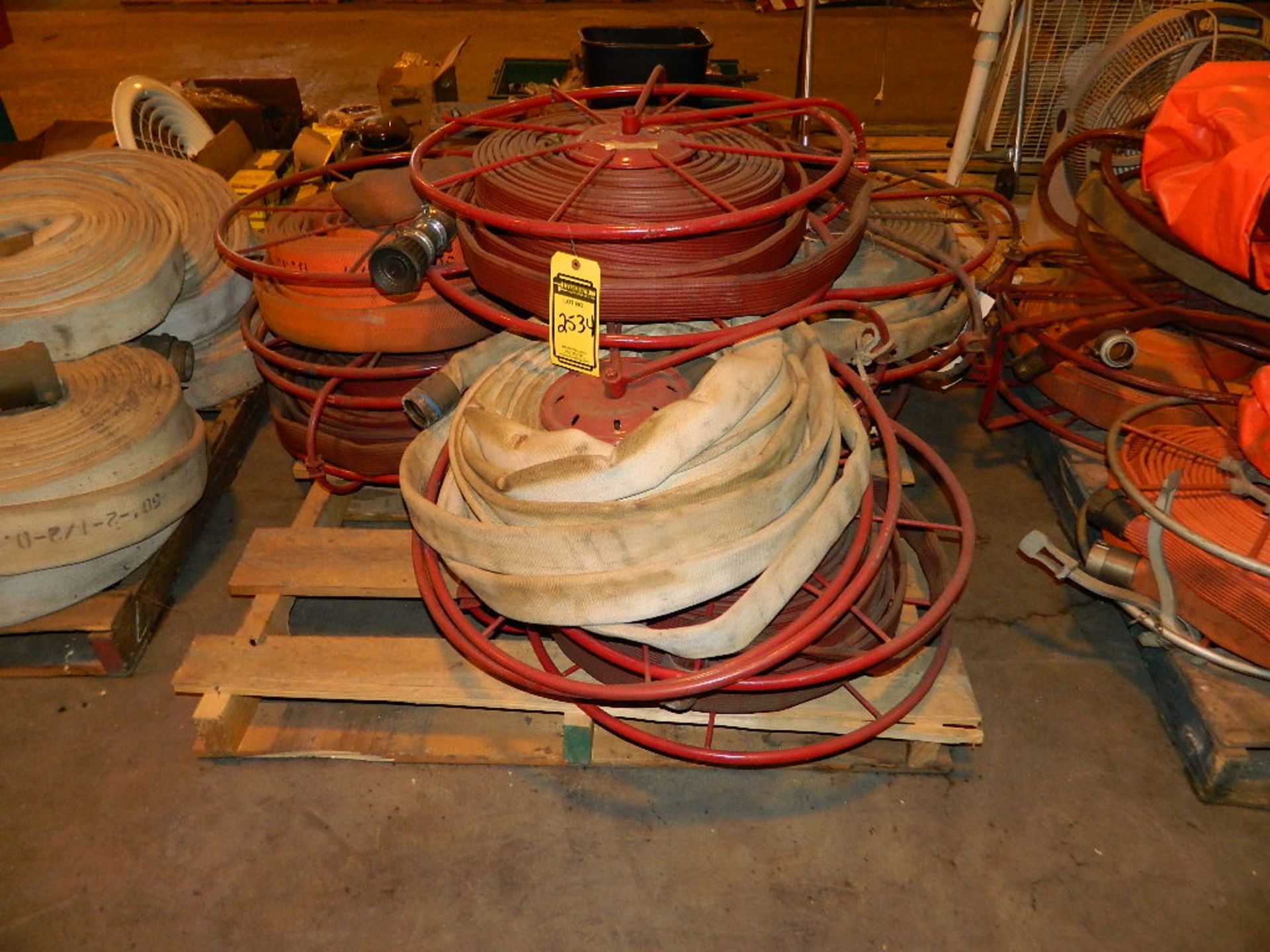 SKID OF FIRE HOSE & REELS