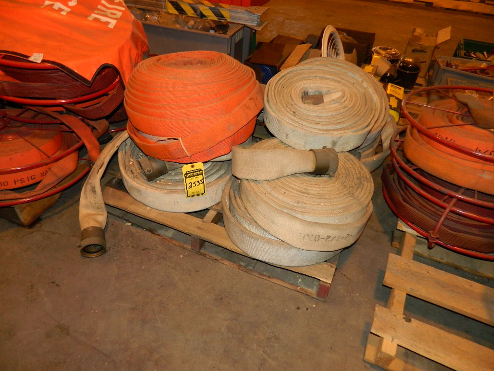 SKID OF FIRE HOSE & REELS