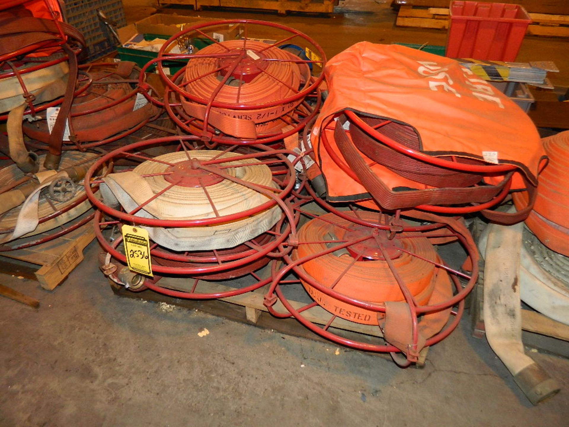 SKID OF FIRE HOSE & REELS