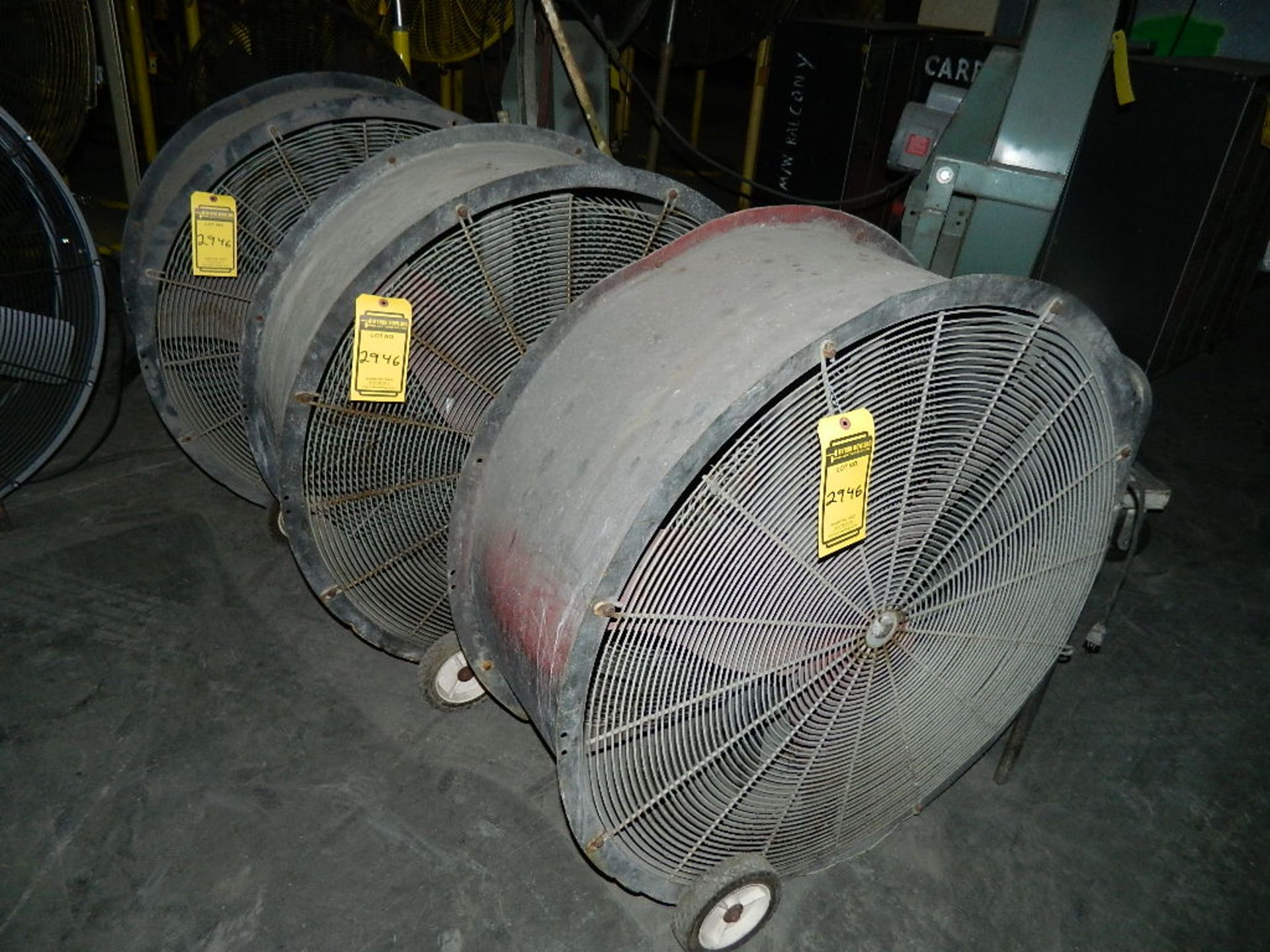 LOT OF BARREL FANS