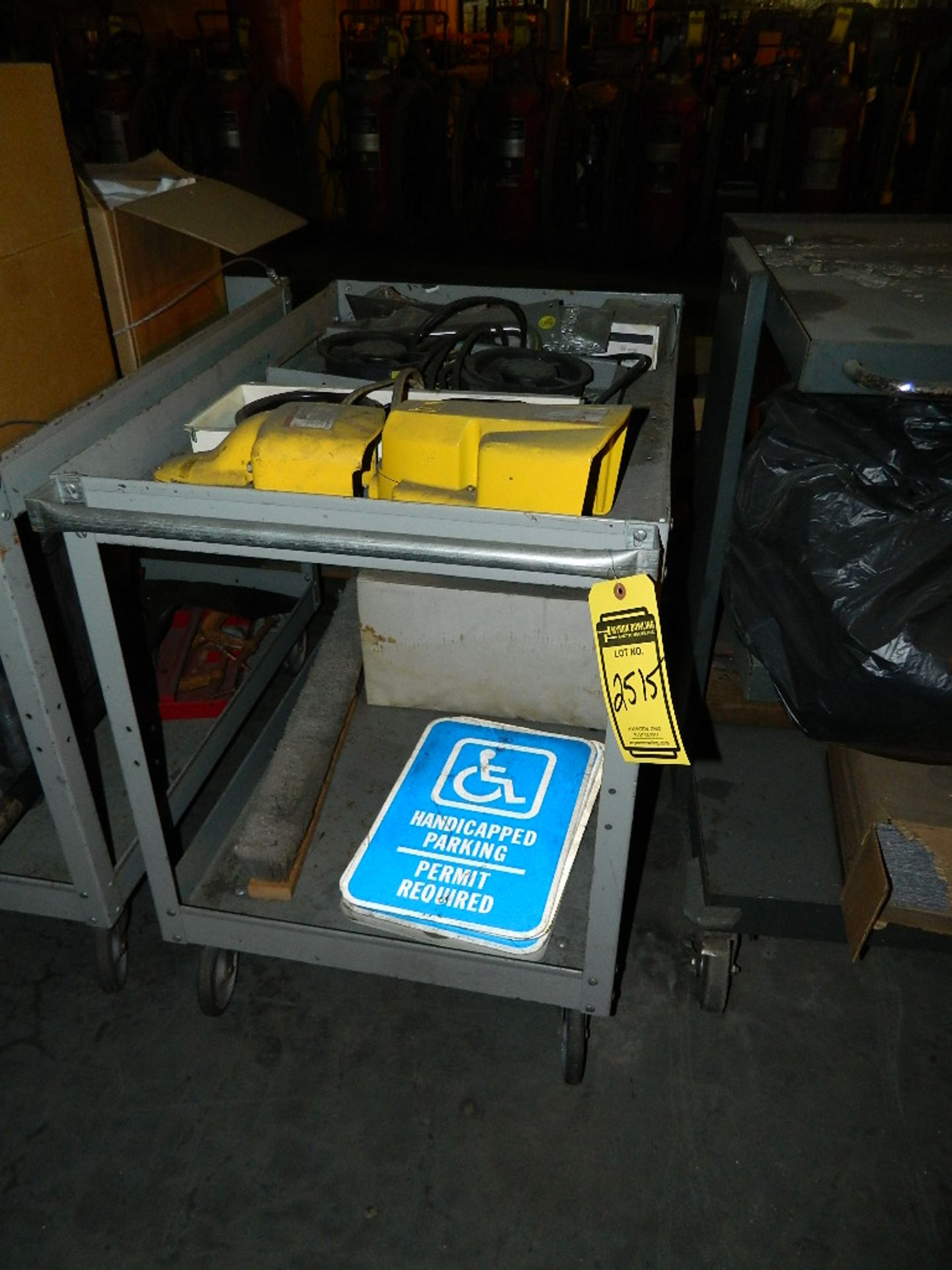 CART WITH MISC. PARTS