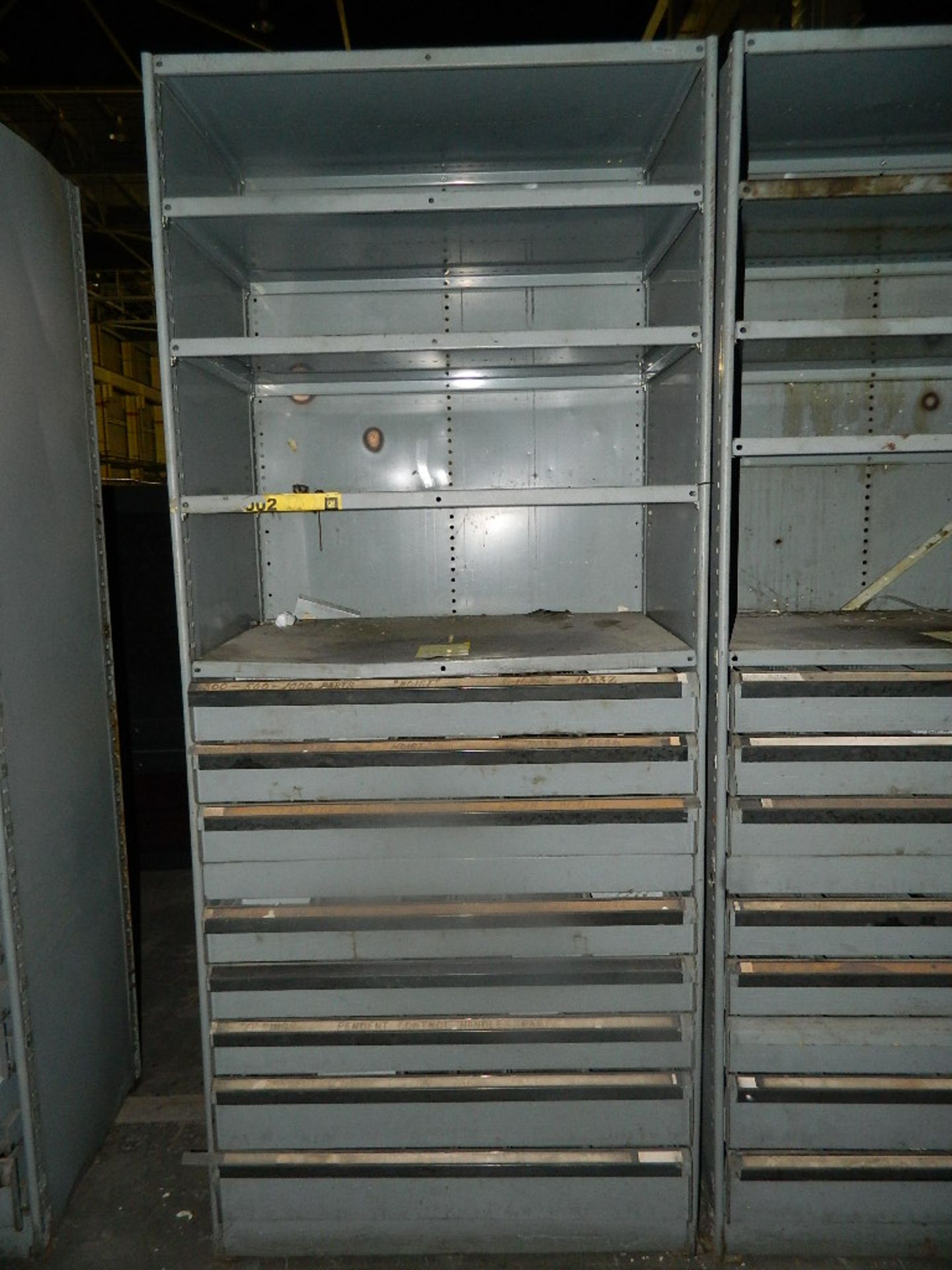 METAL CABINET WITH SHELVES & DRAWERS